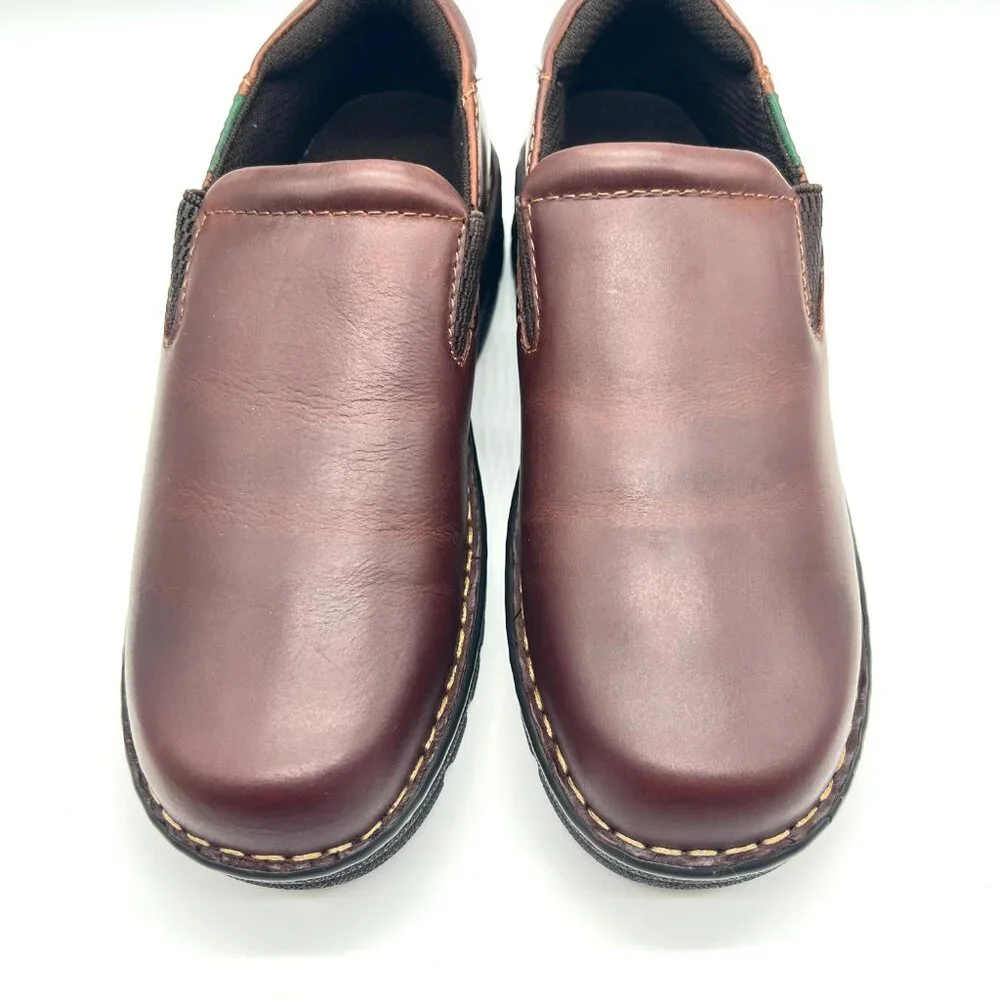 7W 7 WIDE WIDTH Eastland Womens Newport Brown Leather Slip On Loafers Shoes‎